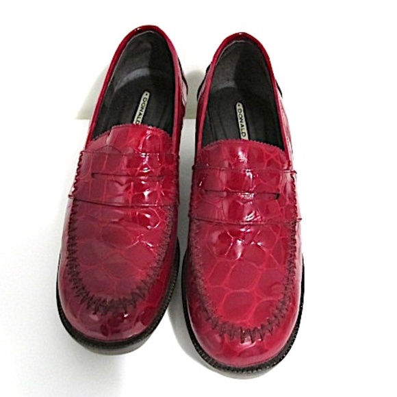 Donald J Pliner Dark Red Loafers, Size 7 - Picture 2 of 6
